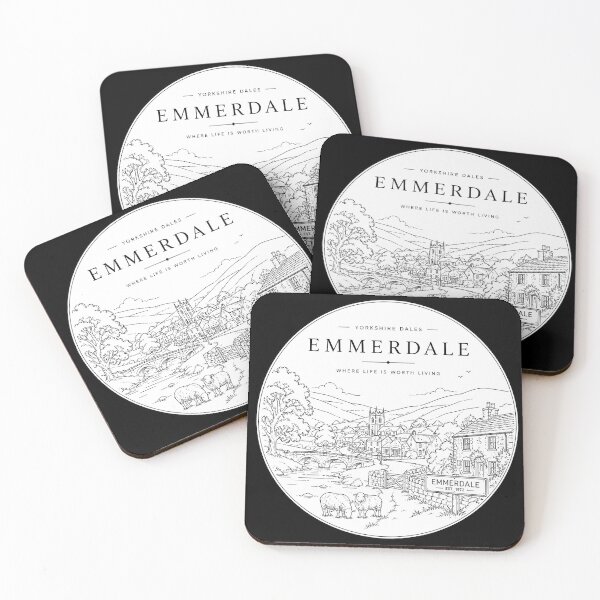 Item preview, Emmerdale Minimal Line Art Yorkshire Dales Village Illustration designed and sold by Abidel.