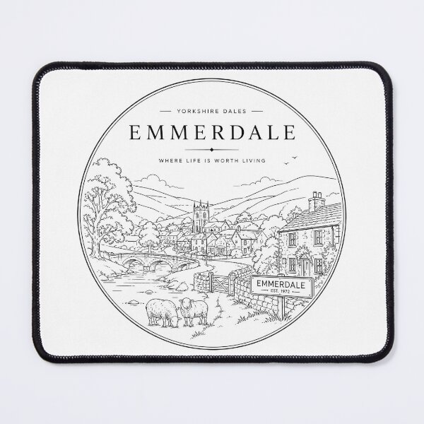 Item preview, Emmerdale Minimal Line Art Yorkshire Dales Village Illustration designed and sold by Abidel.