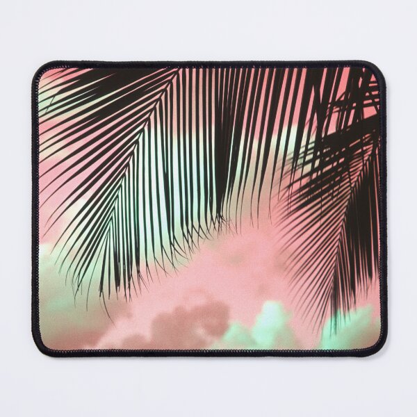 Item preview, Tropical Palm Leaves In Fantasy Pink, Green Sky designed and sold by DEC02.