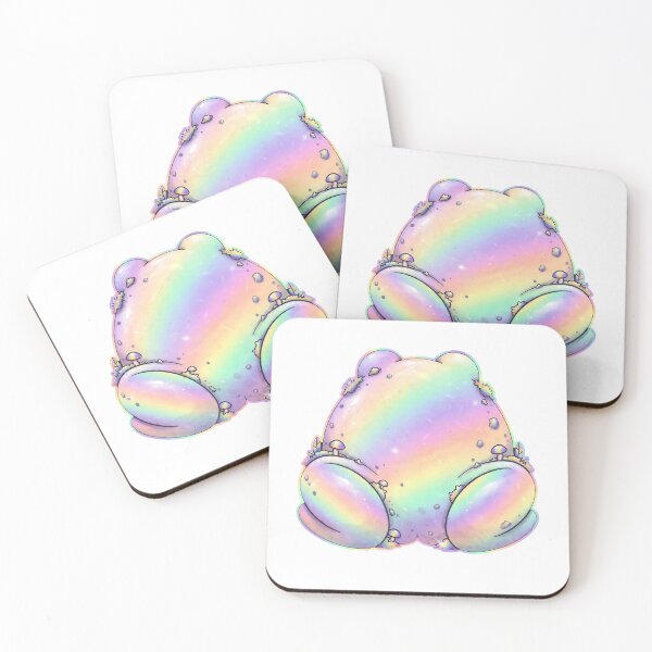 Item preview, Holographic Frog Butt - Funny Pastel Iridescent Mushroom Frog designed and sold by Neurospicy Trolls.