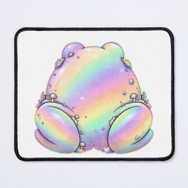 Item preview, Holographic Frog Butt - Funny Pastel Iridescent Mushroom Frog designed and sold by Neurospicy Trolls.