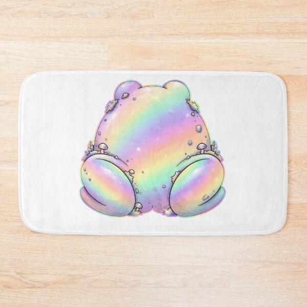 Item preview, Holographic Frog Butt - Funny Pastel Iridescent Mushroom Frog designed and sold by Neurospicy Trolls.