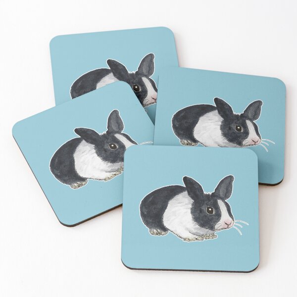 Item preview, Black and white dwarf rabbit designed and sold by savousepate.