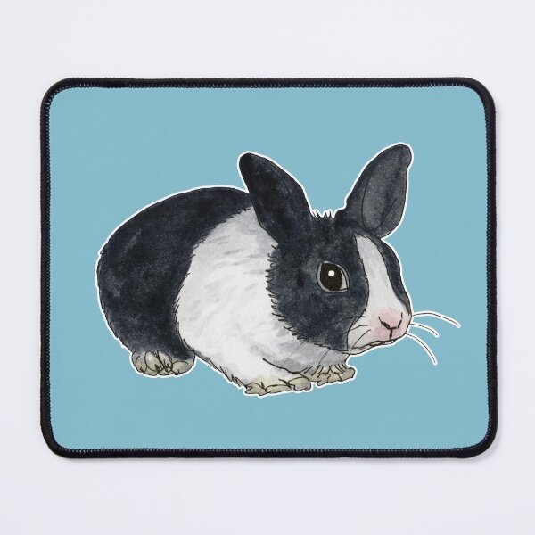 Item preview, Black and white dwarf rabbit designed and sold by savousepate.