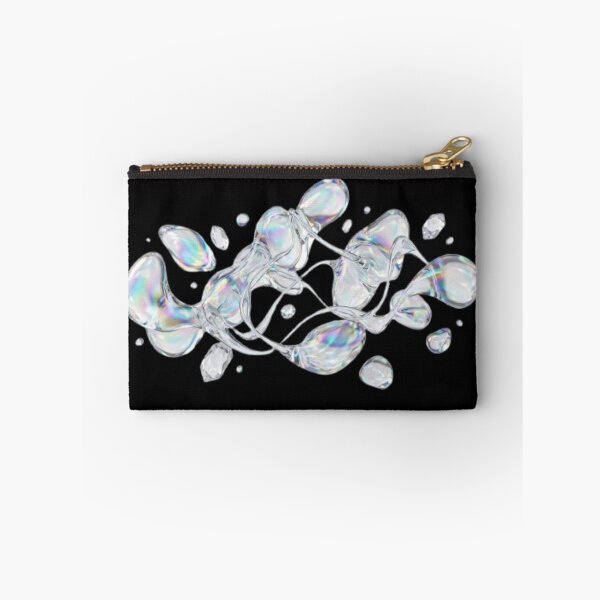Item preview, Floating Iridescent Glass Shapes | Modern Luxury Abstract Art designed and sold by EverMuse_0_0.