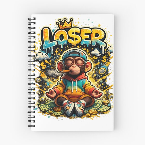 Item preview, Funny Meditating Monkey LOSER Graffiti Design designed and sold by Shakhbata-1.