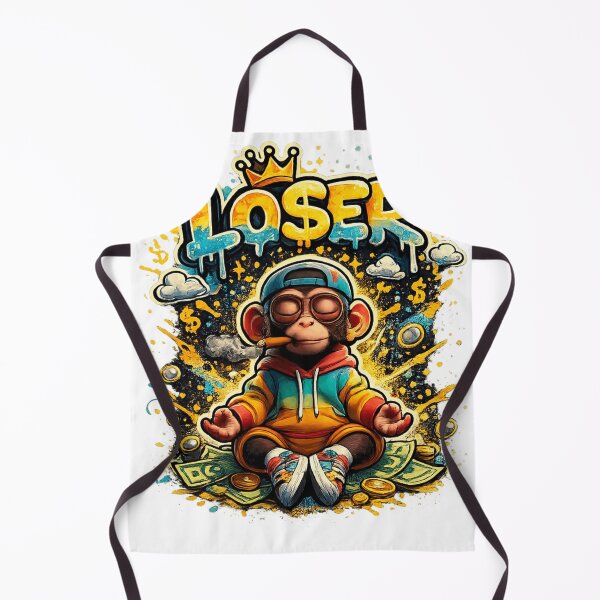 Item preview, Funny Meditating Monkey LOSER Graffiti Design designed and sold by Shakhbata-1.