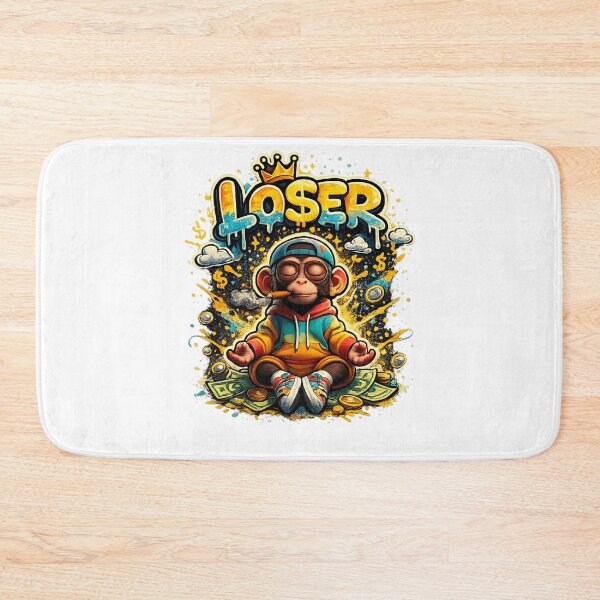Item preview, Funny Meditating Monkey LOSER Graffiti Design designed and sold by Shakhbata-1.