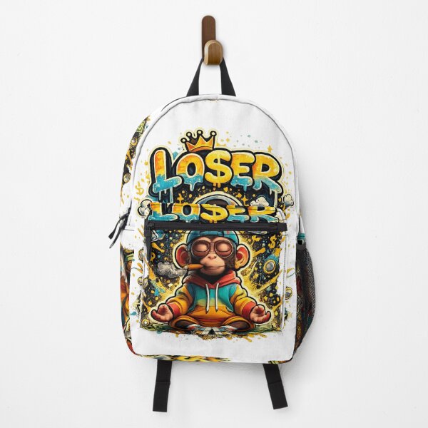 Item preview, Funny Meditating Monkey LOSER Graffiti Design designed and sold by Shakhbata-1.