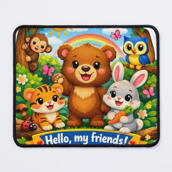 Item preview, Hello My Friends – Cute Baby Jungle Animals designed and sold by RoyArt0.