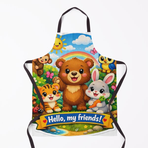 Item preview, Hello My Friends – Cute Baby Jungle Animals designed and sold by RoyArt0.