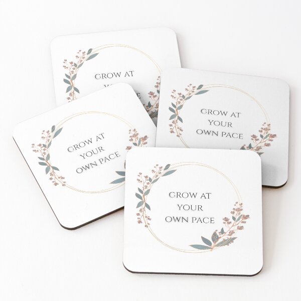 Item preview, Grow At Your Own Pace Aesthetic Floral Wreath Art designed and sold by Kaaf's Mart.