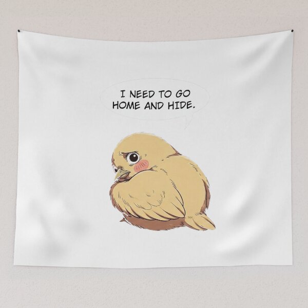 Item preview, I Need To Go Home And Hide Introvert Bird designed and sold by SassyArtistry.