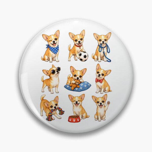 Item preview, Cute Fawn Chihuahua Puppy Activity Mascot Grid designed and sold by ElcastDesigns.
