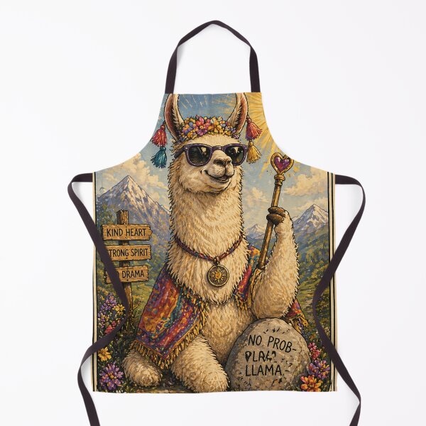 Item preview, The Strength Tarot Lama No Prob Llama saying designed and sold by Mauswohn.