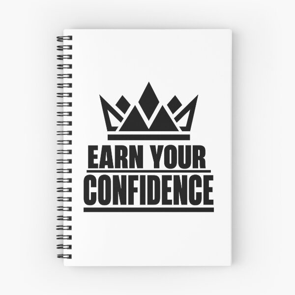 Item preview, Earn Your Confidence | Minimal Crown Motivation Typography Design designed and sold by Lovestickerco.