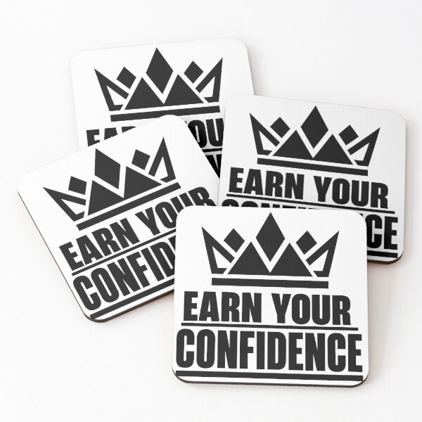 Item preview, Earn Your Confidence | Minimal Crown Motivation Typography Design designed and sold by Lovestickerco.