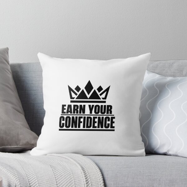 Item preview, Earn Your Confidence | Minimal Crown Motivation Typography Design designed and sold by Lovestickerco.