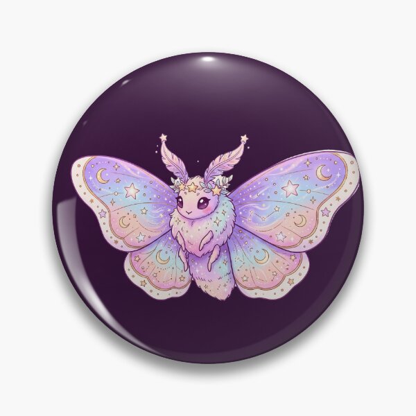 Item preview, Cute Pastel Celestial Moth with Moons designed and sold by kchechare09art.