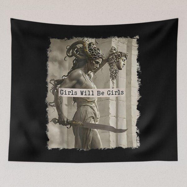 Item preview, vintage girls will be girls medusa with the head feminist feminism designed and sold by Shoshta.