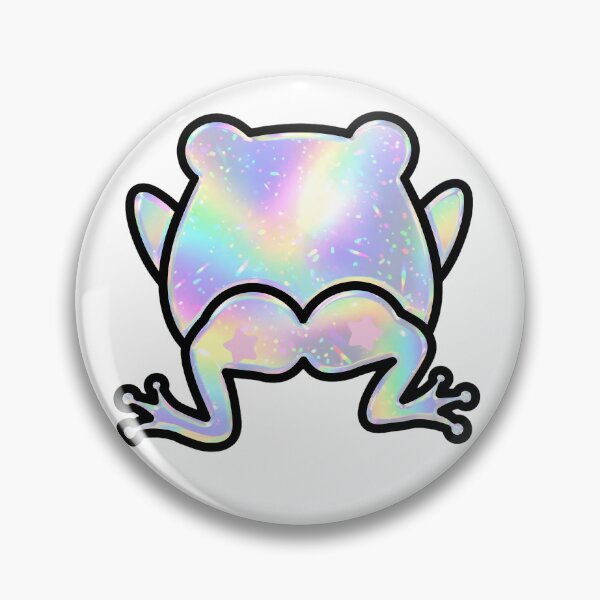 Item preview, Funny Holographic Frog Butt - Iridescent Pastel Frog Booty with Stars designed and sold by Neurospicy Trolls.