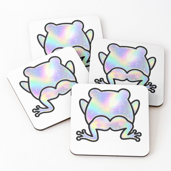 Item preview, Funny Holographic Frog Butt - Iridescent Pastel Frog Booty with Stars designed and sold by Neurospicy Trolls.