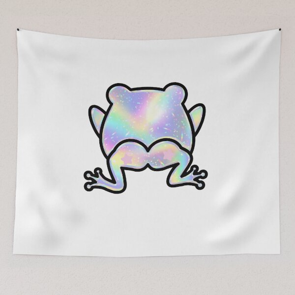 Item preview, Funny Holographic Frog Butt - Iridescent Pastel Frog Booty with Stars designed and sold by Neurospicy Trolls.