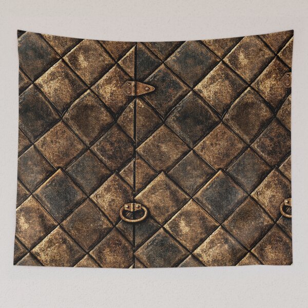 Item preview, Rusted Quilted Metal with Ring Handle designed and sold by Piotrek0001.