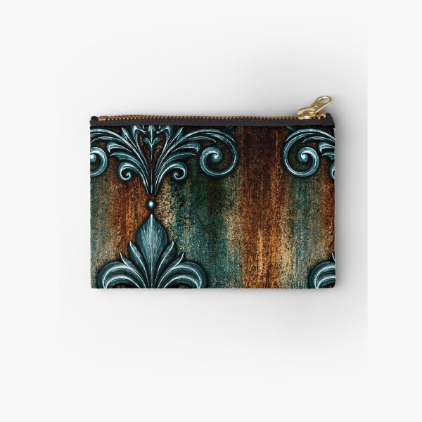 Item preview, Ornate Teal Fleur-de-Lis on Rusted Iron designed and sold by Piotrek0001.