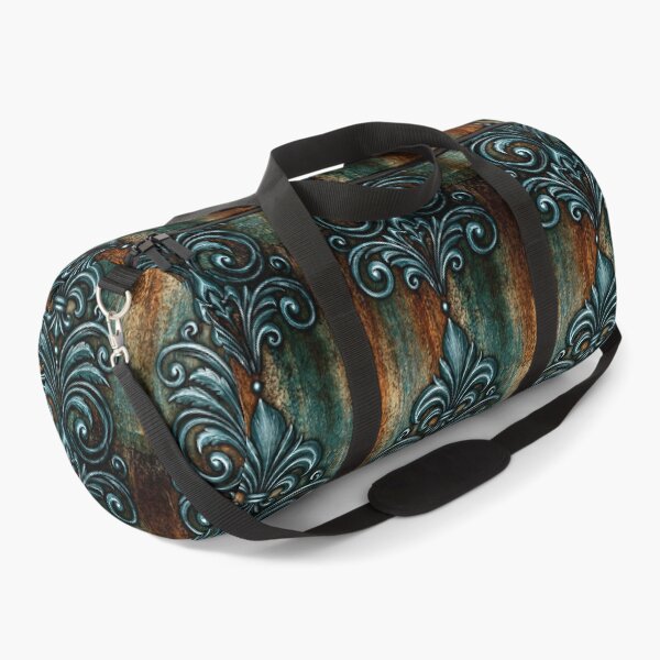 Item preview, Ornate Teal Fleur-de-Lis on Rusted Iron designed and sold by Piotrek0001.