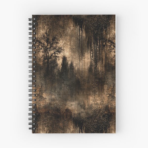 Item preview, Misty Forest Silhouette on Rusted Metal designed and sold by Piotrek0001.