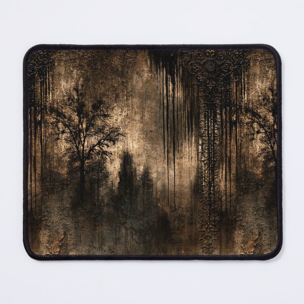 Item preview, Misty Forest Silhouette on Rusted Metal designed and sold by Piotrek0001.
