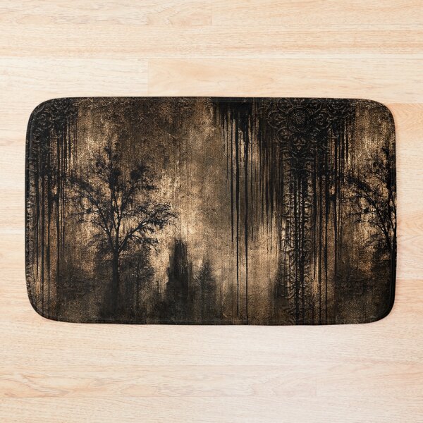 Item preview, Misty Forest Silhouette on Rusted Metal designed and sold by Piotrek0001.