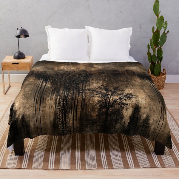 Item preview, Misty Forest Silhouette on Rusted Metal designed and sold by Piotrek0001.