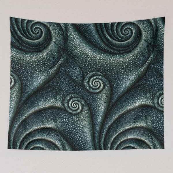 Item preview, Blue Patina Swirls on Textured Metal designed and sold by Piotrek0001.