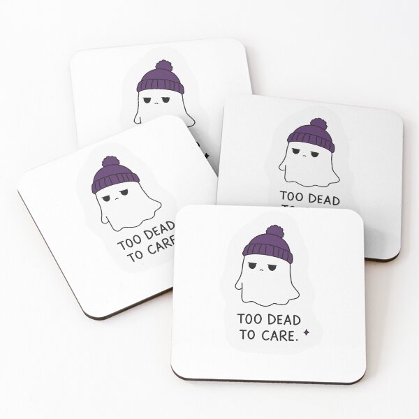 Item preview, Too Dead To Care – Beanie Ghost designed and sold by SoulDriftDesign.