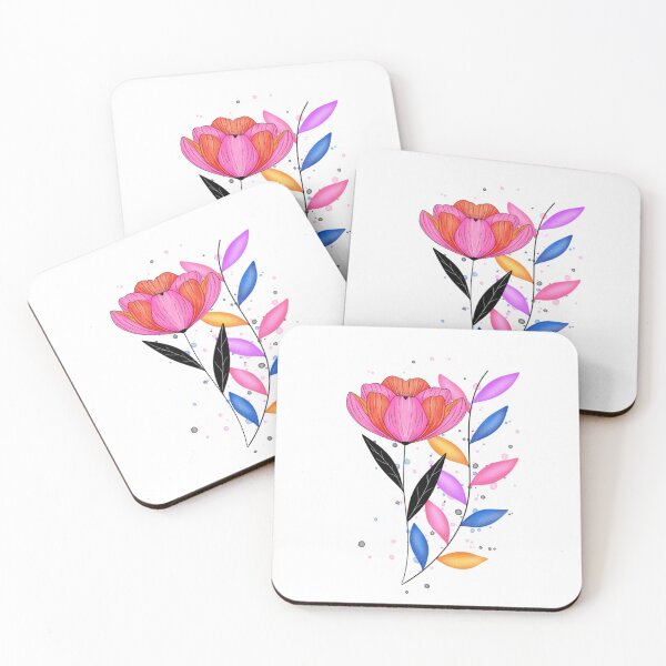 Item preview, Colors of the Rainbow Florals designed and sold by Kendall Rose Doodles.