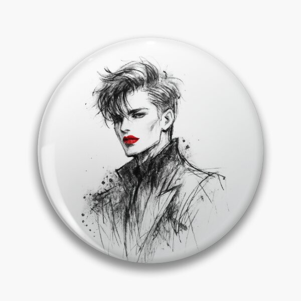 Item preview, Julius Caesar Charcoal Sketch Red Lips Pop designed and sold by teemix.