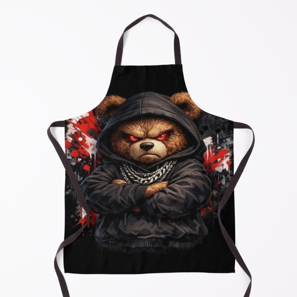 Item preview, Hooded Angry Teddy Bear Streetwear Graphic Design designed and sold by EssentialsWear.
