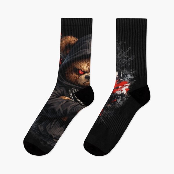 Item preview, Hooded Angry Teddy Bear Streetwear Graphic Design designed and sold by EssentialsWear.