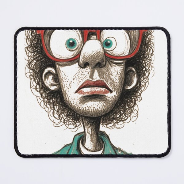 Item preview, Funny Shocked Nerd Meme Red Glasses Cartoon designed and sold by Craft-Qasba .