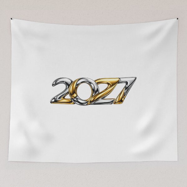 Item preview, 2027 New Year Liquid Gold and Metallic Chrome Luxury Party designed and sold by teemix.