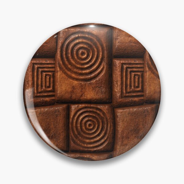 Item preview, Burnt Terracotta Geometric Relief Art designed and sold by Piotrek0001.