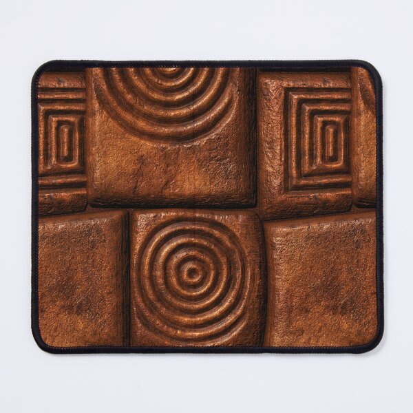 Item preview, Burnt Terracotta Geometric Relief Art designed and sold by Piotrek0001.