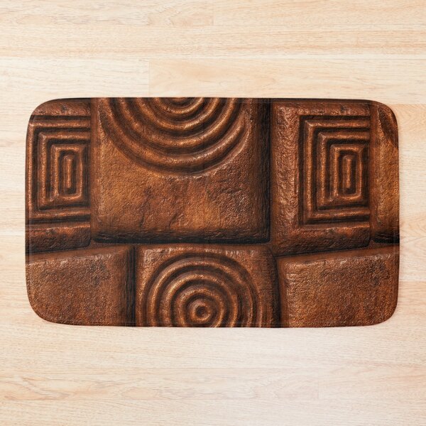 Item preview, Burnt Terracotta Geometric Relief Art designed and sold by Piotrek0001.