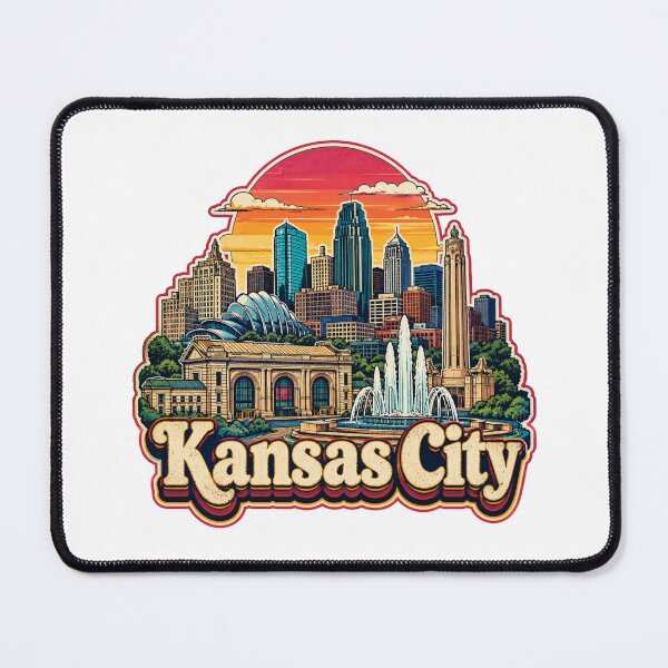 Item preview, Kansas City Vintage Skyline | Retro KC Cityscape Travel Design designed and sold by FlyingSeas.
