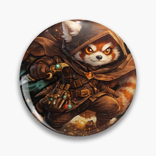 Item preview, Brave red panda in the shadow of the night designed and sold by No-No-Name.