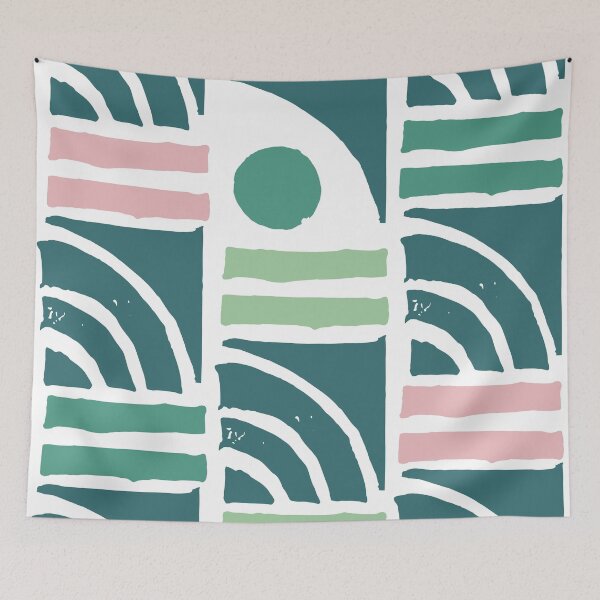 Item preview, Mid-Century Modern in Mint Green and Pink Pattern designed and sold by DEC02.