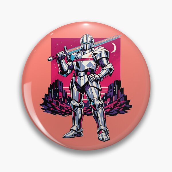 Item preview, Neon Retro Anime Cyberpunk Paladin designed and sold by KungPowUnicorn.