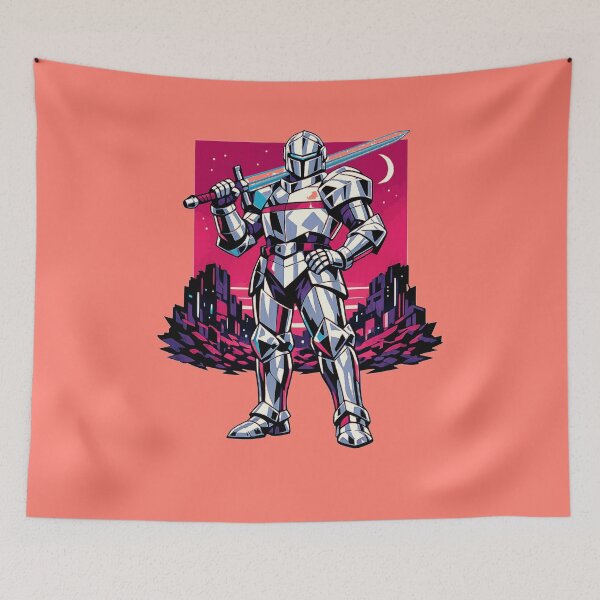 Item preview, Neon Retro Anime Cyberpunk Paladin designed and sold by KungPowUnicorn.
